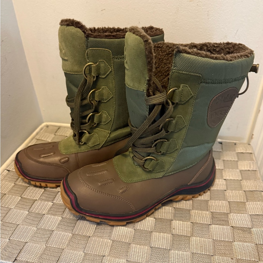 Pajar Olive and Chocolate Winter Boots